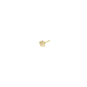 14k Itty Bitty Diamond Crown Stud