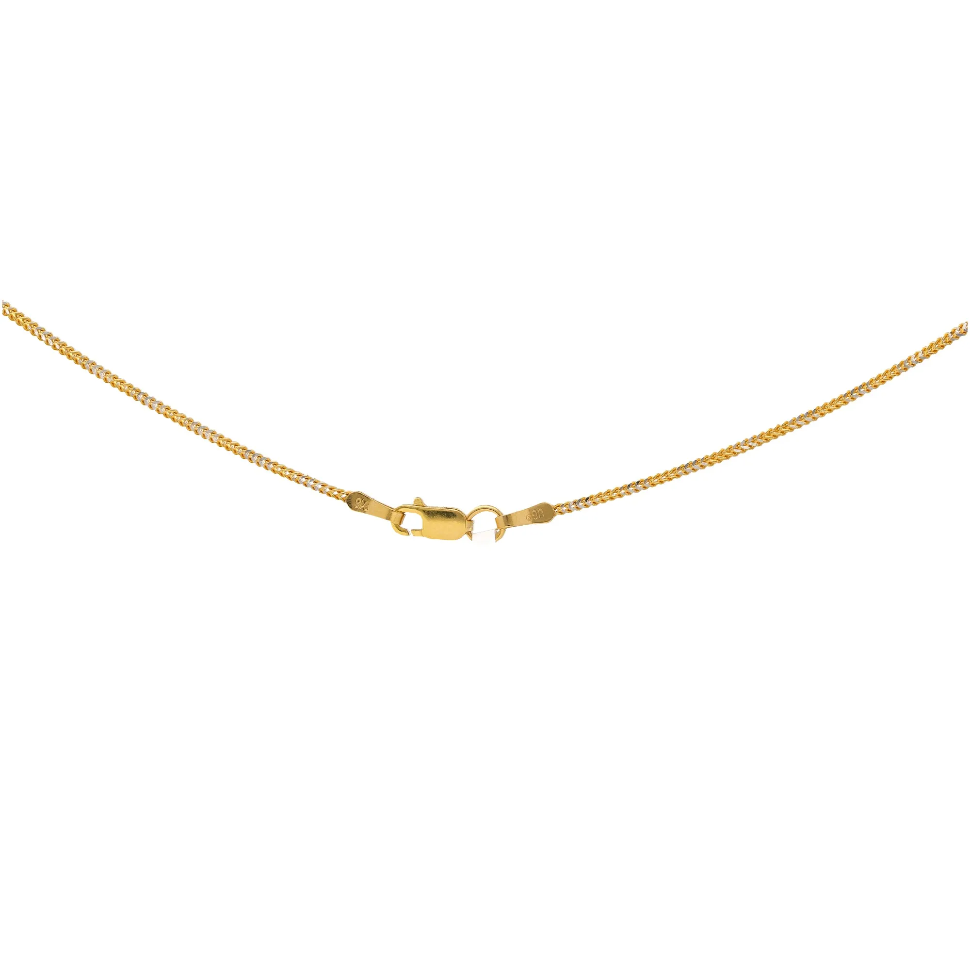 22K Yellow Gold & CZ Fancy Pendant Set (7.6gm)