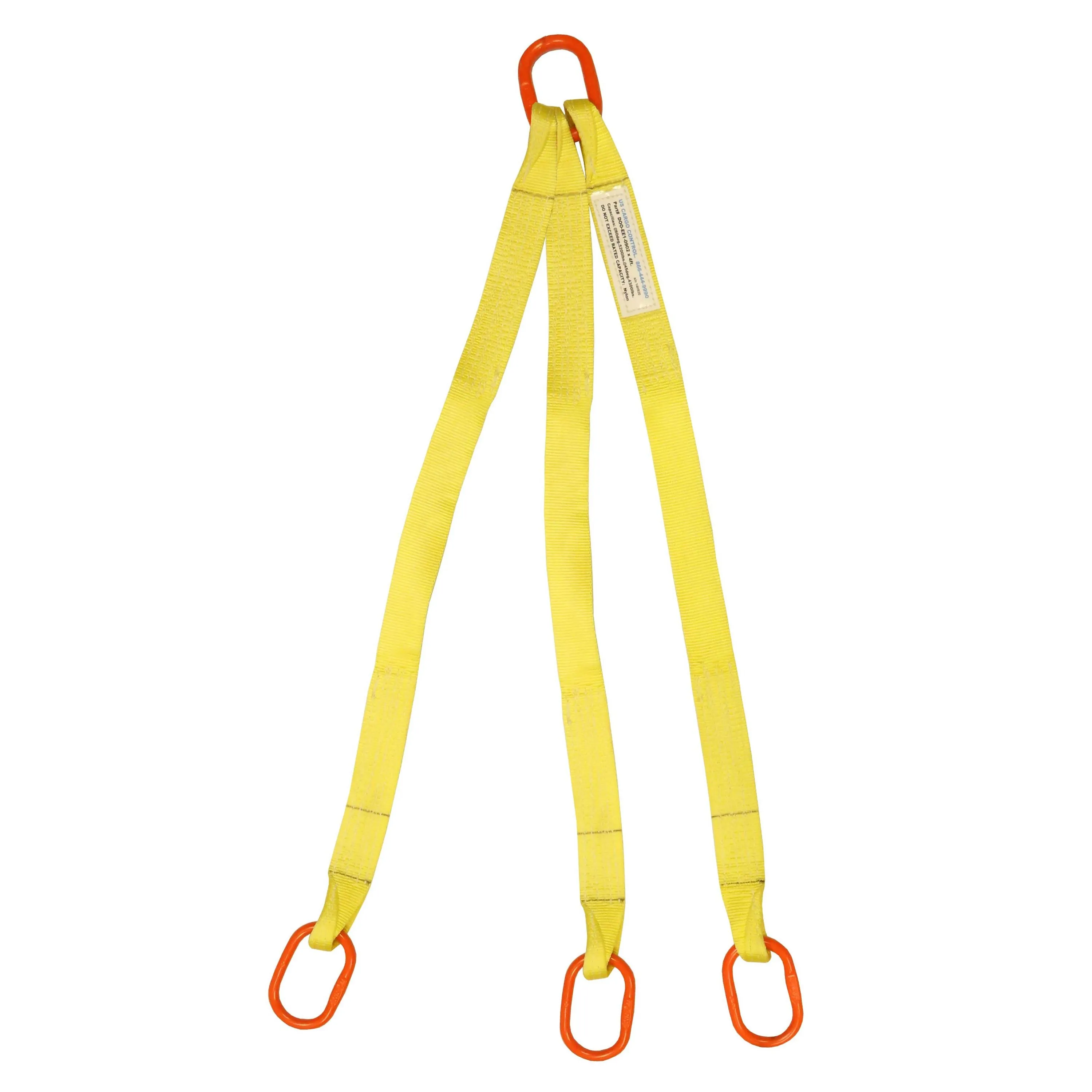 2"x18' (2 ply) Triple Leg Nylon Sling w/ Master Link Both Ends