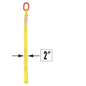 2"x20' (1 ply) Single Leg Nylon Sling w/ Master Link & Sewn Loop
