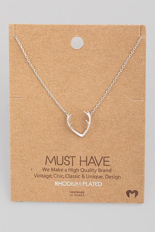 Antler Pendant Necklace