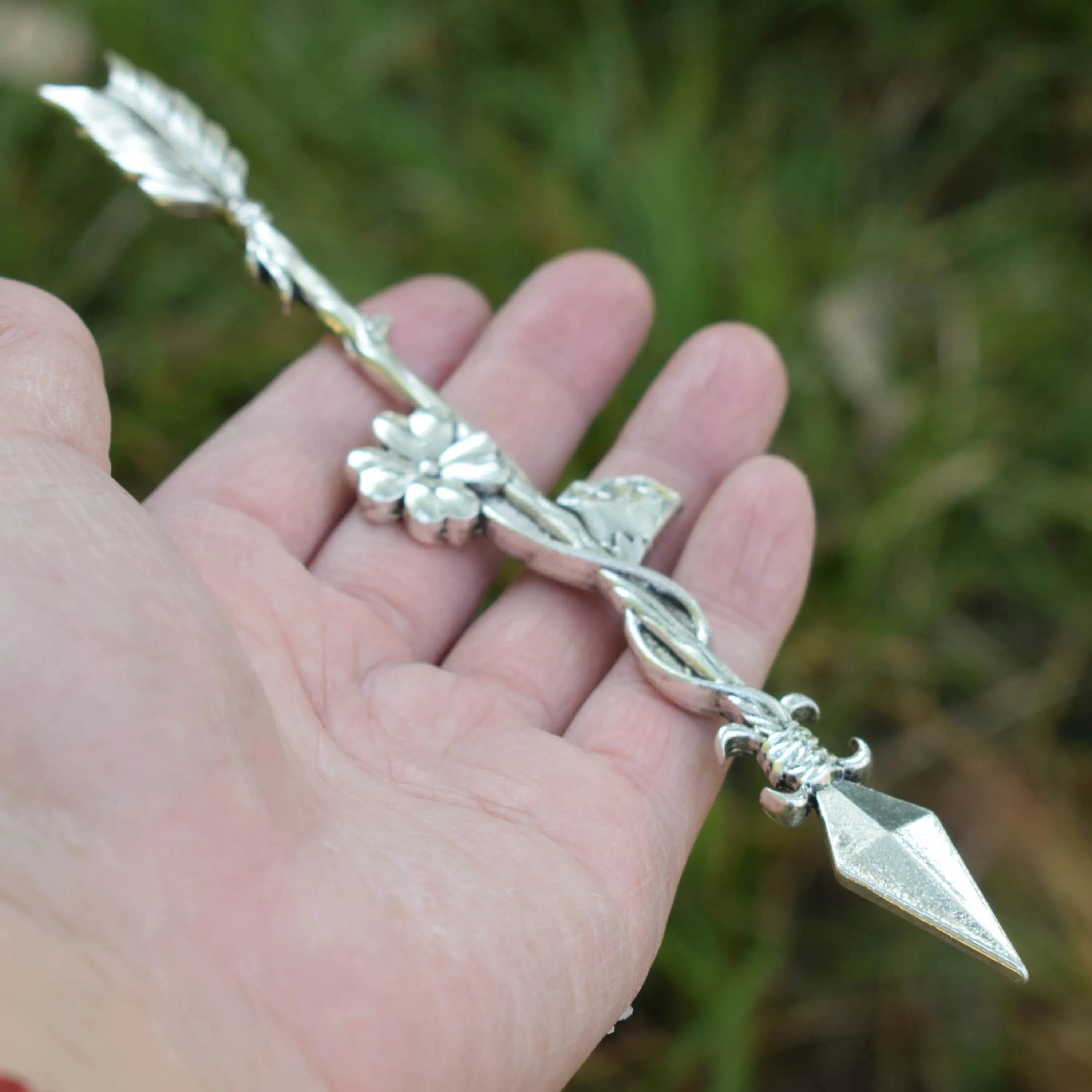 Arrow And Rose Hairpin or Gift for Pixie Warriors Friends
