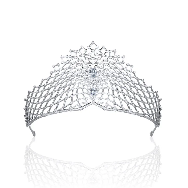 Big Mesh Style Tiara for Wedding ,Royal Princess Crown for Women CH10403
