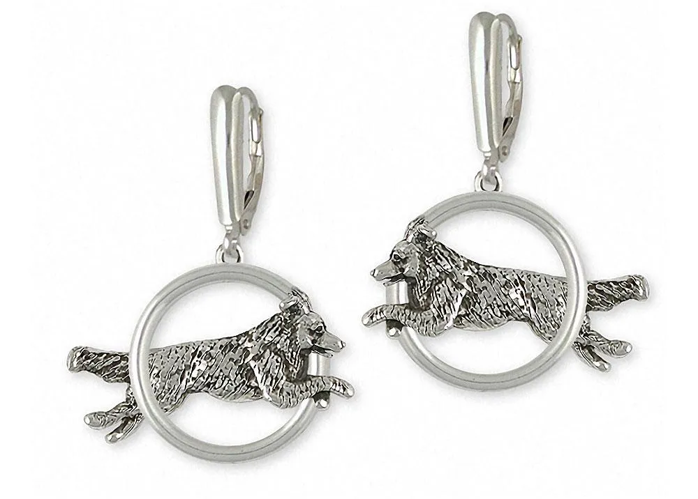 Border Collie Earrings Jewelry Sterling Silver Handmade Dog Earrings BDC41X-DE