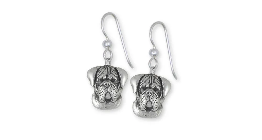 Bullmastiff Earrings Jewelry Sterling Silver Handmade Dog Earrings BM2-E