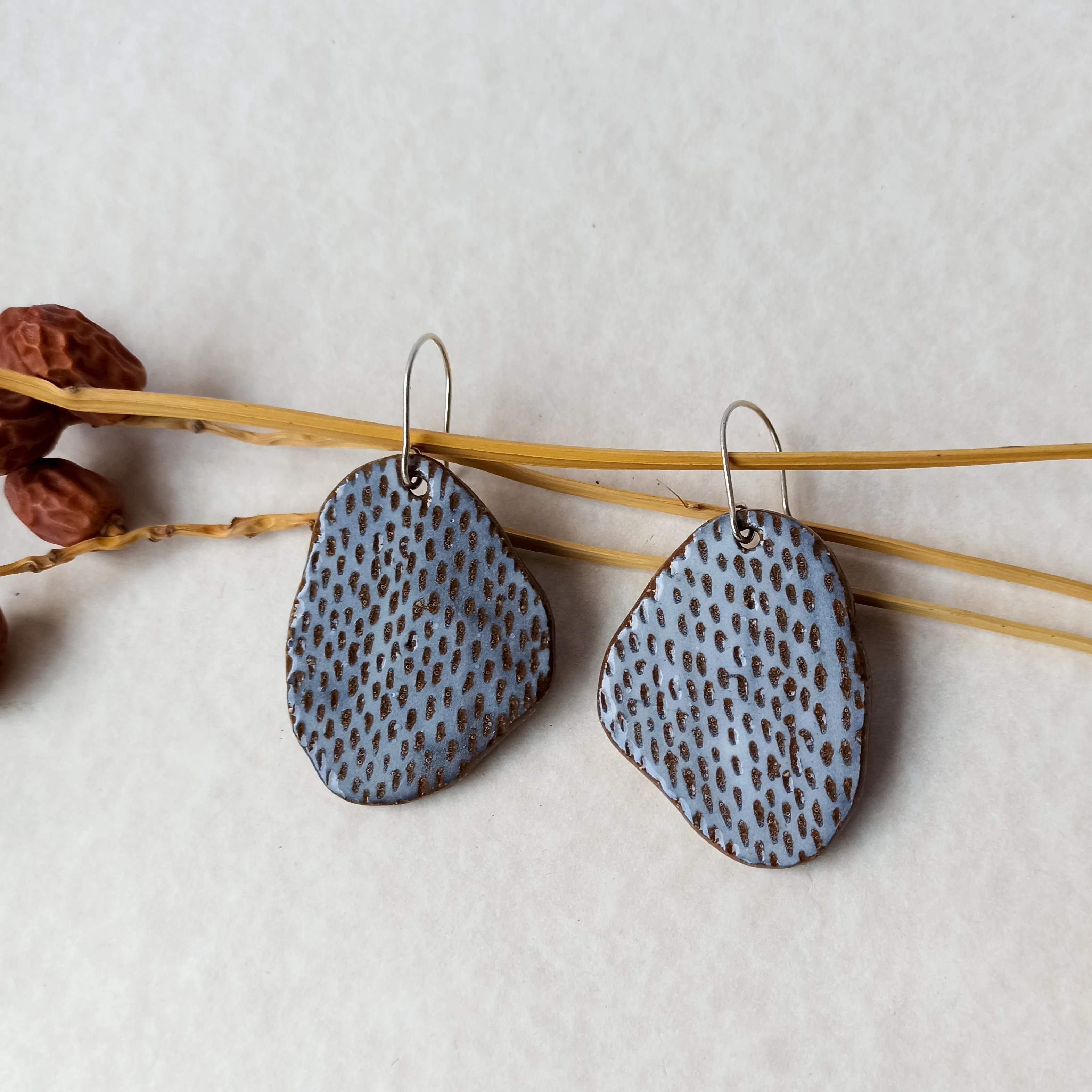 Ceramic Dangle Earrings
