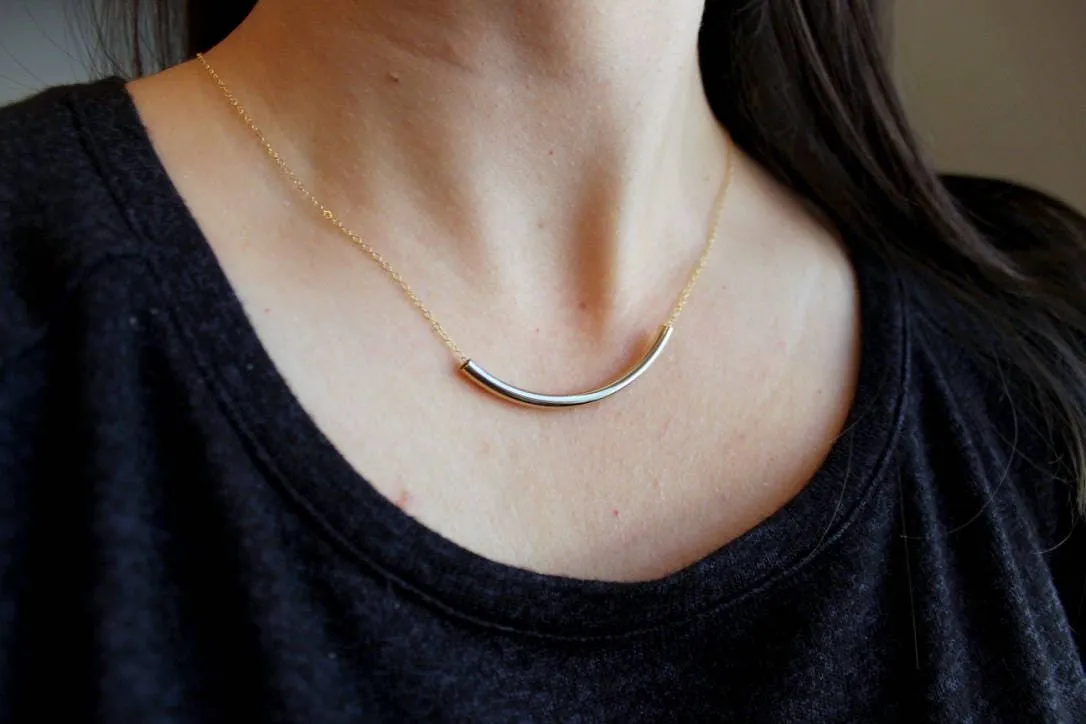 Curved Tube Necklace