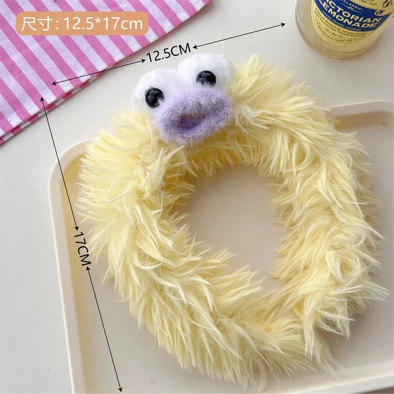 Cute Plush Funny Hairpin Ugly Cute Girl Soft Cute Hair Accessories Hairpin Broken Hair Bangs Clip Duckbill Clip Headdress