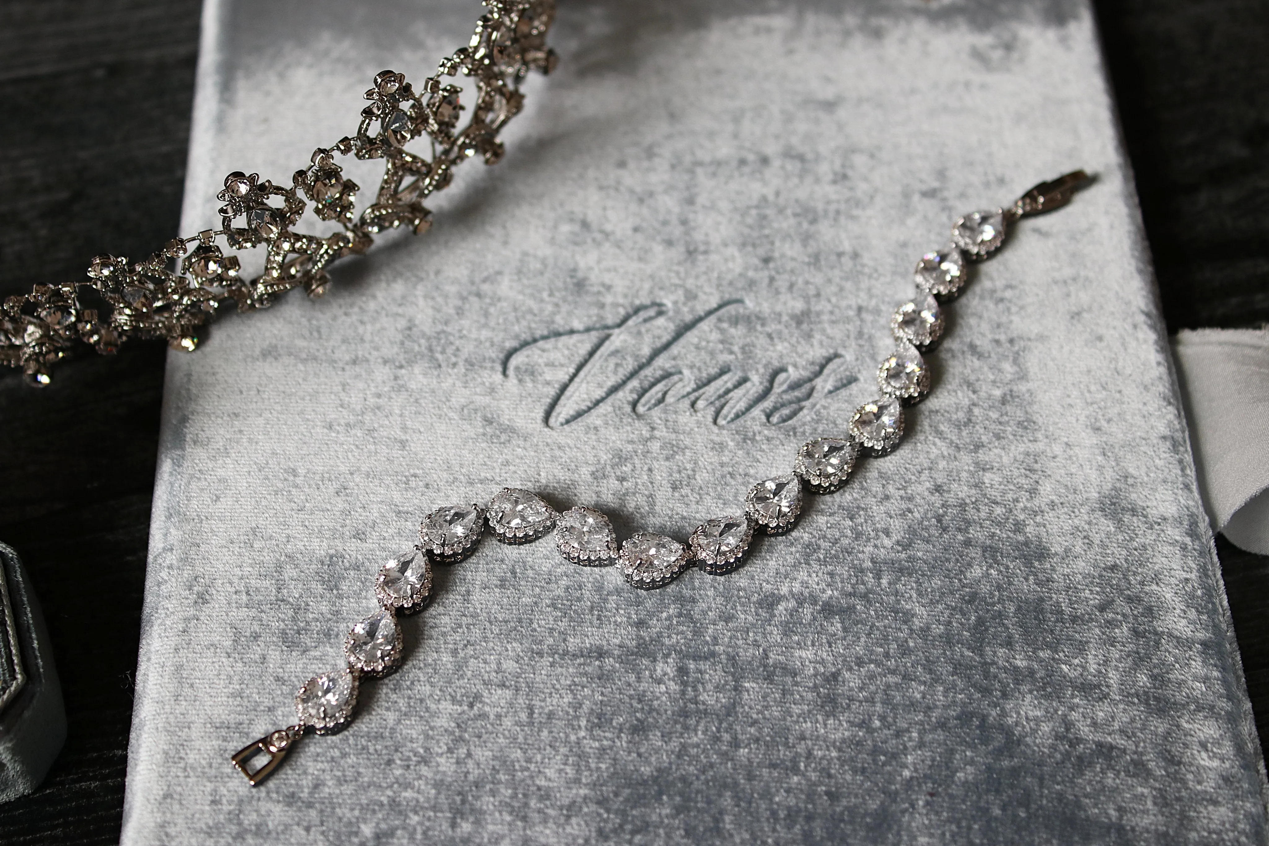DIANA Silver Simulated Diamond Bracelet