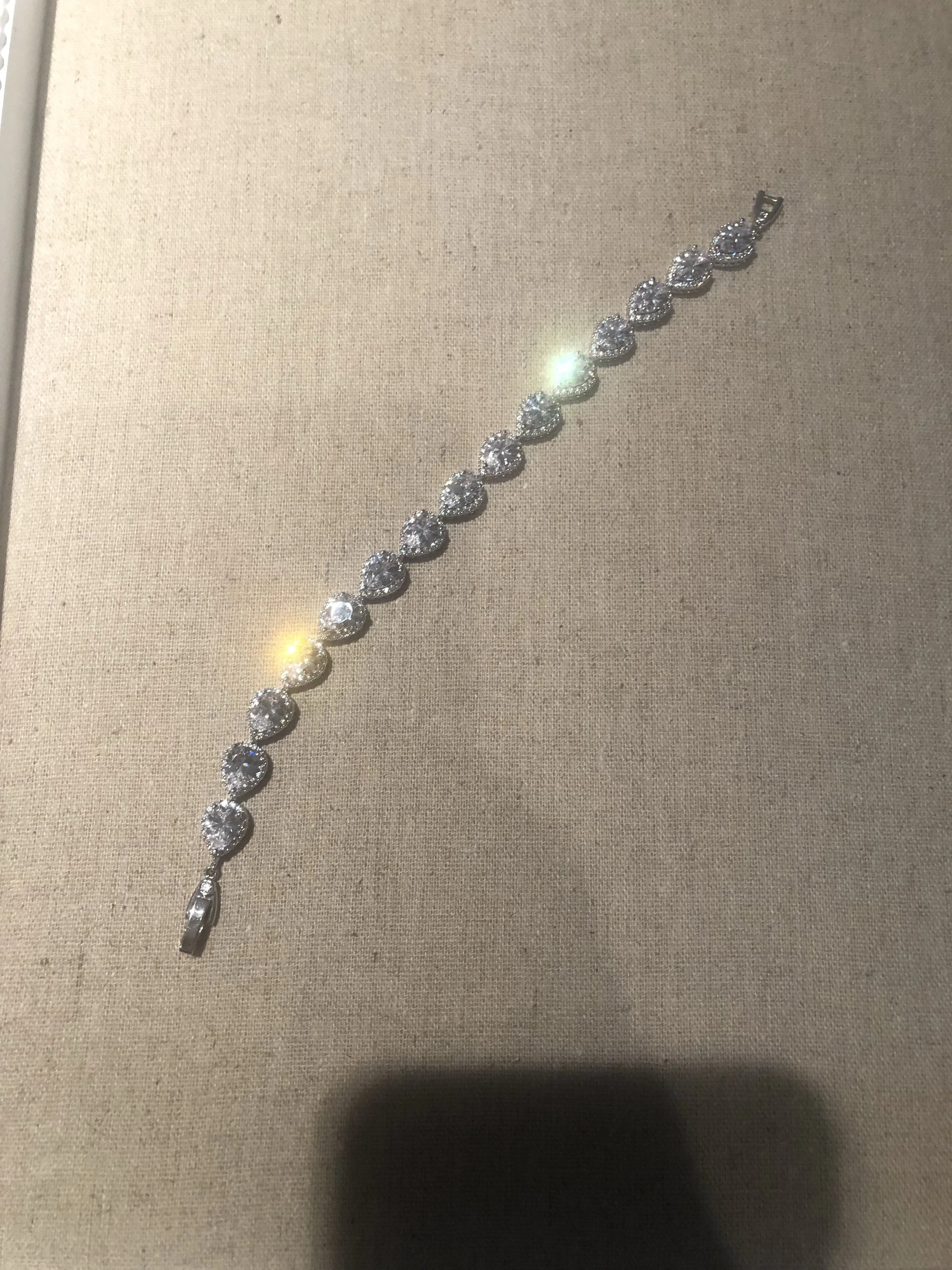 DIANA Silver Simulated Diamond Bracelet