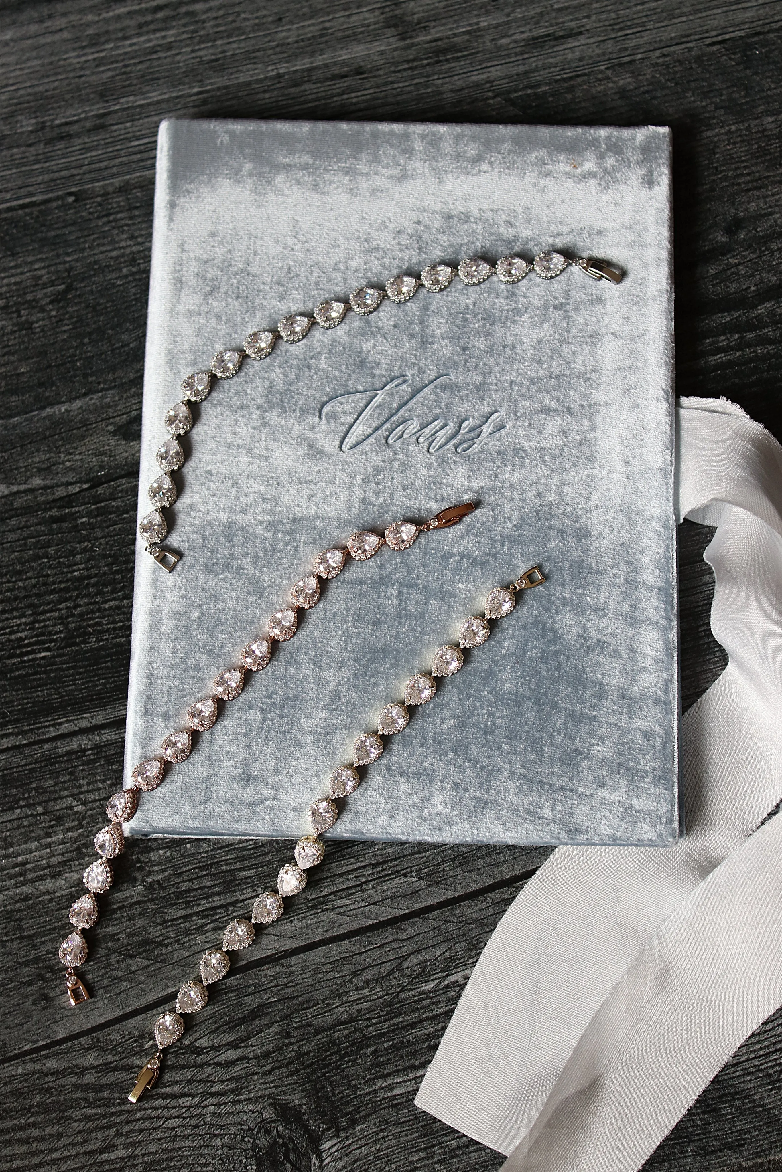 DIANA Silver Simulated Diamond Bracelet