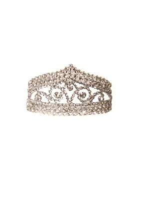Girls Silver Rhinestone Wedding Pageant Comb Tiara