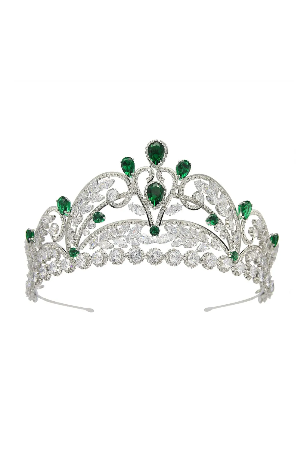 Gold Cubic Zirconia Bridal Tiara