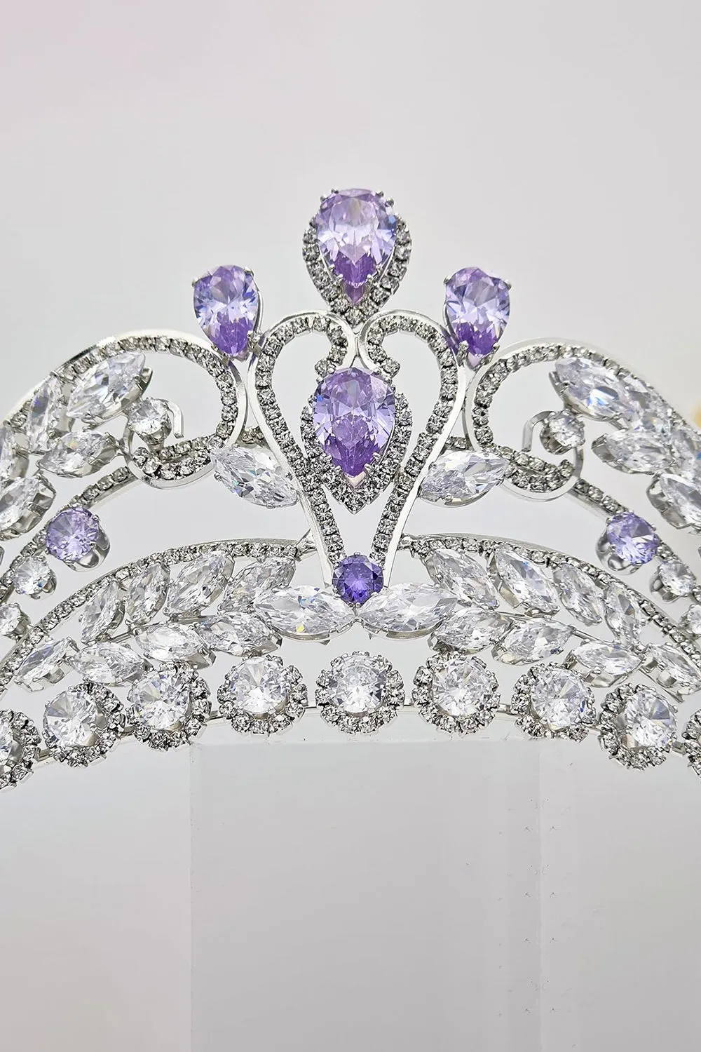Gold Cubic Zirconia Bridal Tiara