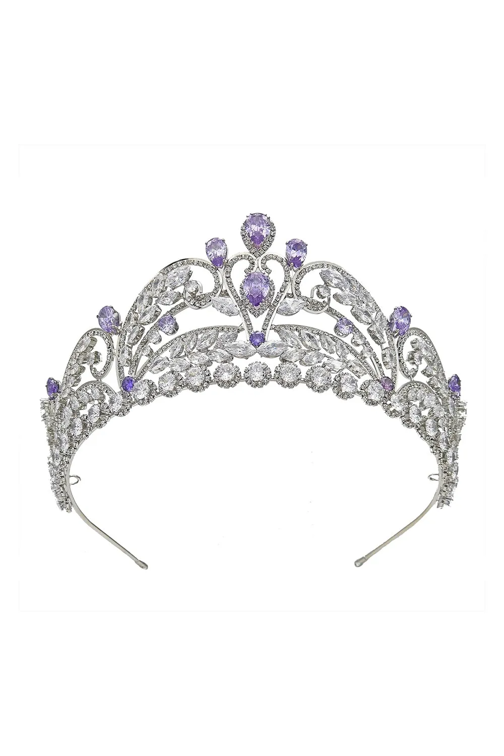 Gold Cubic Zirconia Bridal Tiara