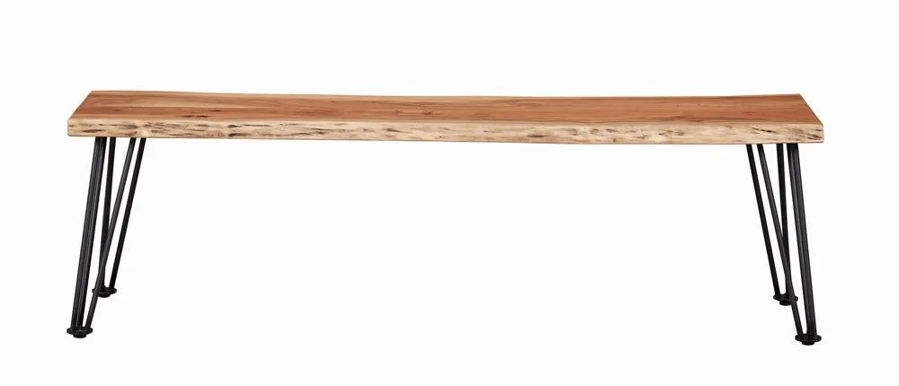 Industrial Natural Acacia Dining Bench