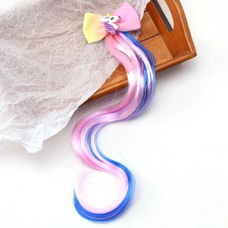 Korean Style Children's Hair Accessories  Colorful Personalized Wig Braid  Hairpin Girls' Bow Hairpin Clip