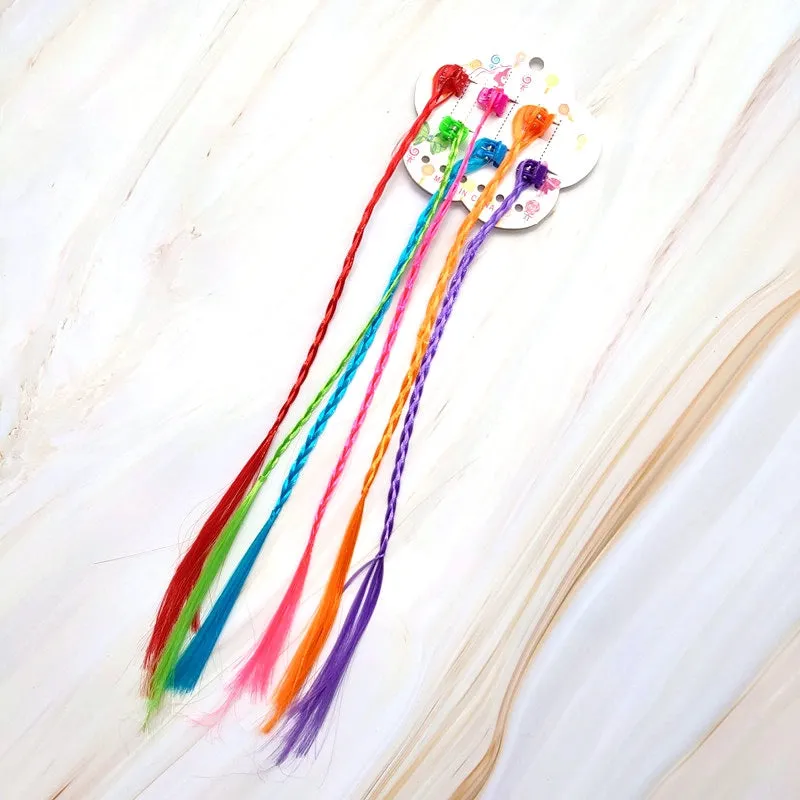 Korean Style Children's Hair Accessories  Colorful Personalized Wig Braid  Hairpin Girls' Bow Hairpin Clip