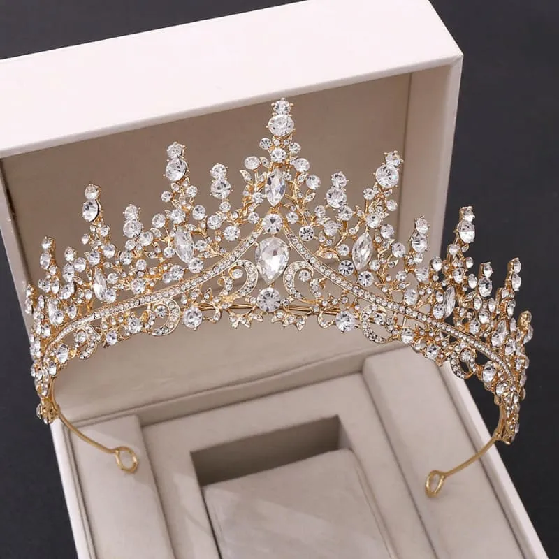 Magnificent Luxury Rhinestone Tiara for Wedding Crown Bride's Look