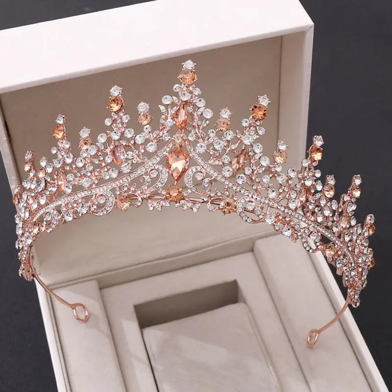 Magnificent Luxury Rhinestone Tiara for Wedding Crown Bride's Look