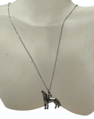 Pewter Wolf Necklace and Earring Set: A Wild and Mysterious Gift for the Animal Lover in Your Life