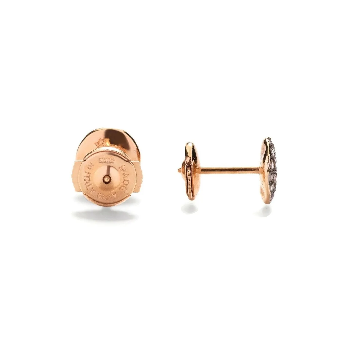 Pomellato - Sabbia - Stud Earrings with Brown Diamonds, 18k Rose Gold