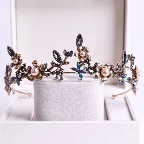 "Aryonna" - Bohemian Gold Bridal Tiara