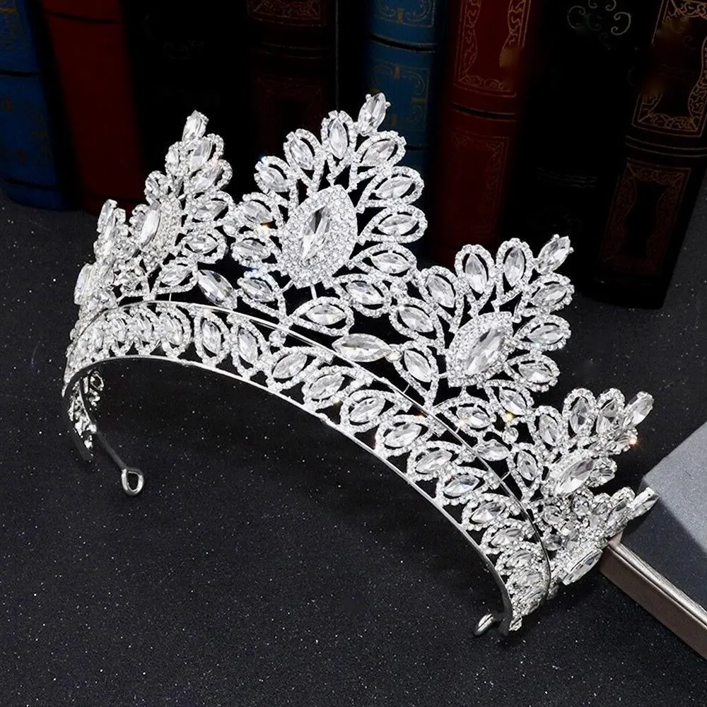 "Aubree" -  Crystal Wedding Tiara - Available in Silver and Gold
