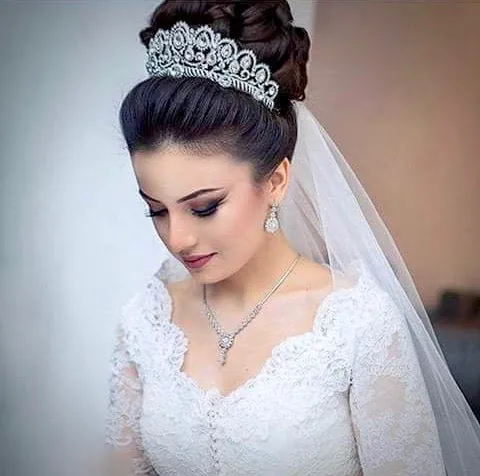 "Chrysta" - Rhinestone Bridal Tiara - Available in Silver, Rose Gold and Yellow Gold
