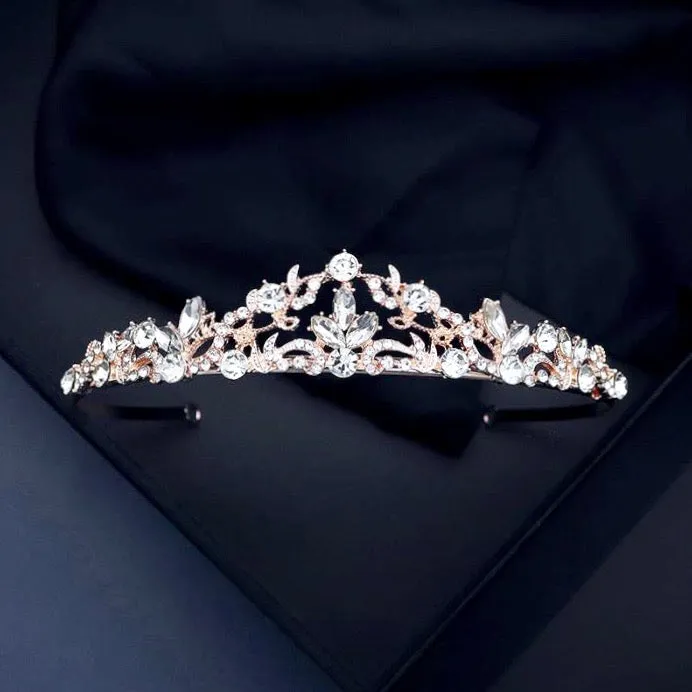 "Kenna" - Crystal Bridal Tiara - Available in Rose Gold and Silver