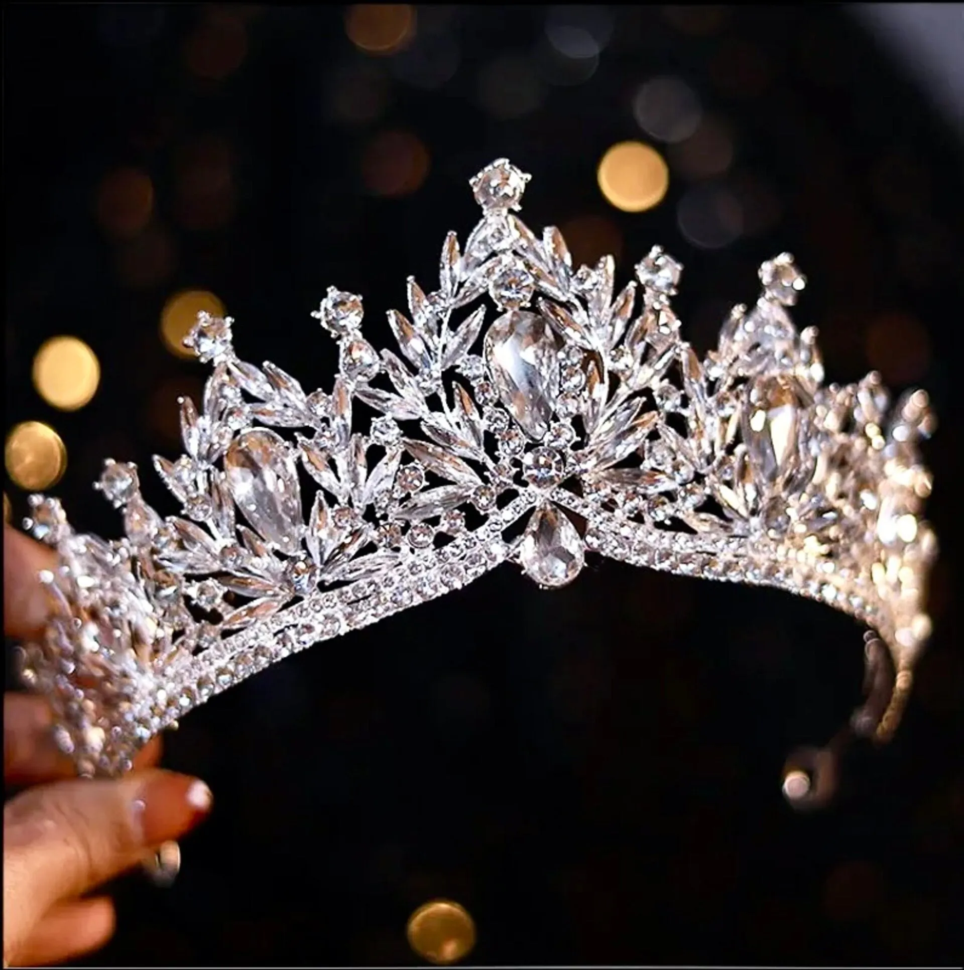 "Manohla" -  Crystal Wedding Tiara - More Colors