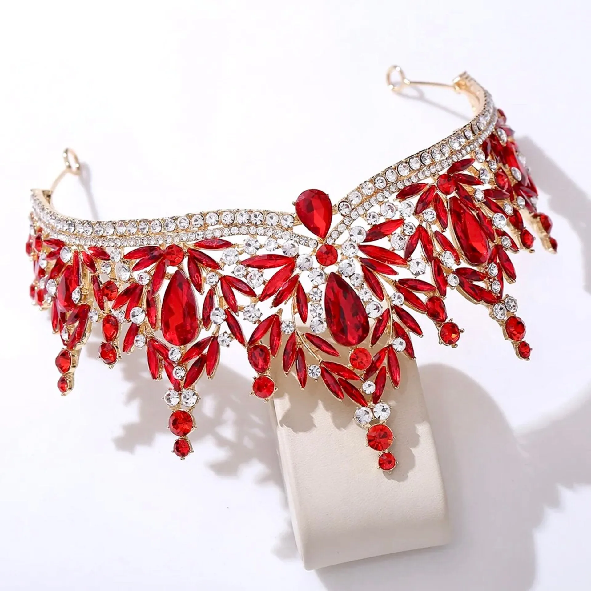 "Manohla" -  Crystal Wedding Tiara - More Colors