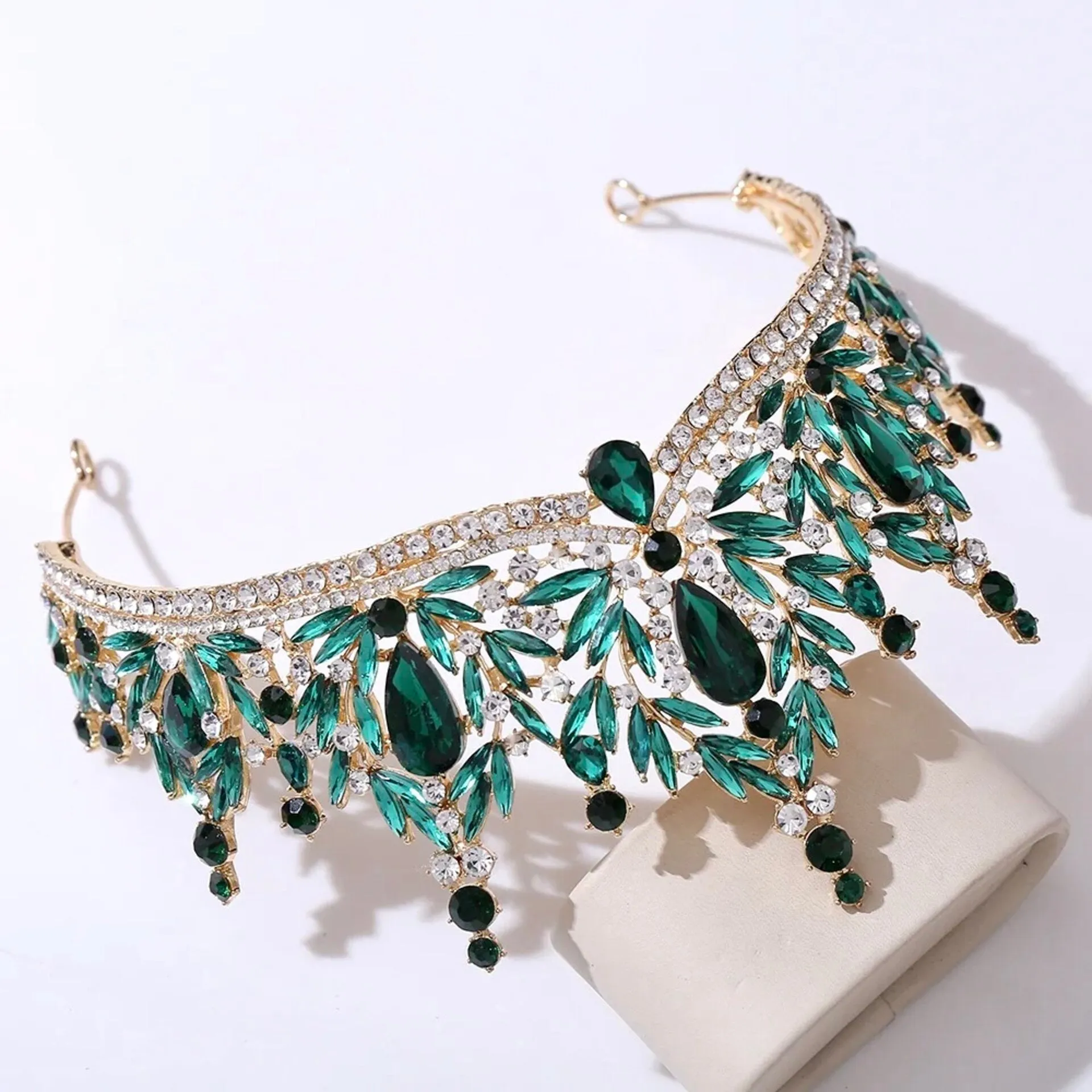 "Manohla" -  Crystal Wedding Tiara - More Colors