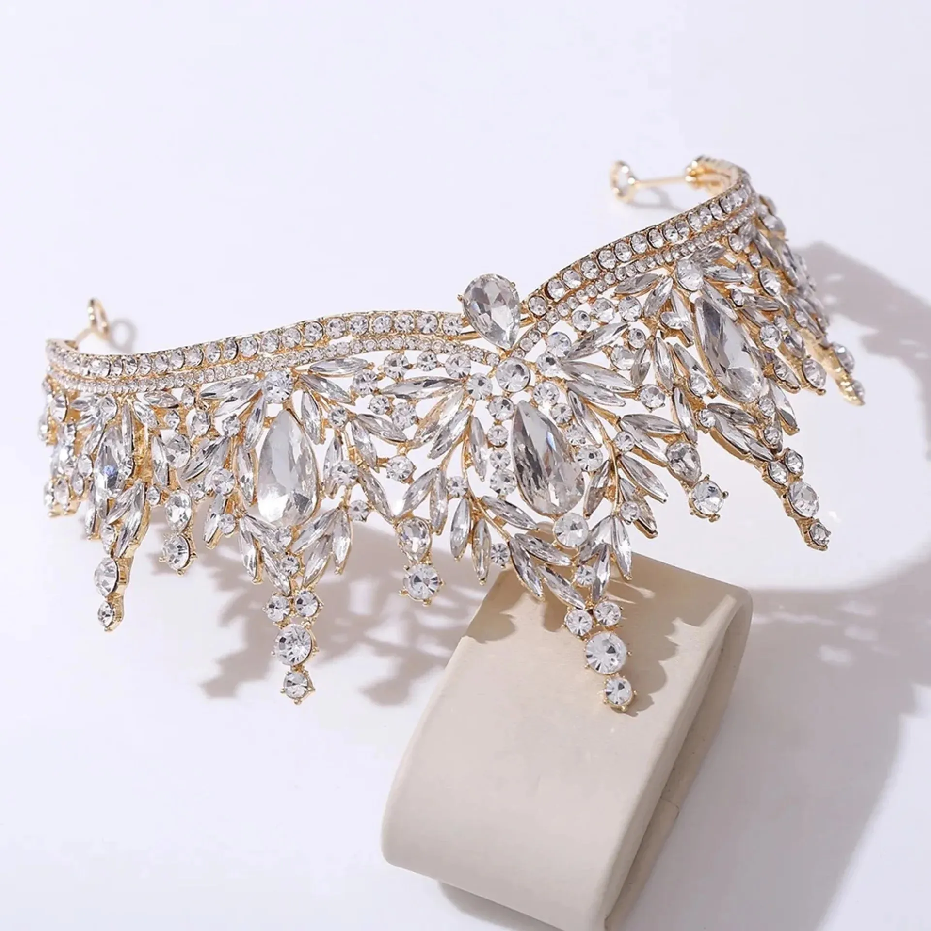 "Manohla" -  Crystal Wedding Tiara - More Colors