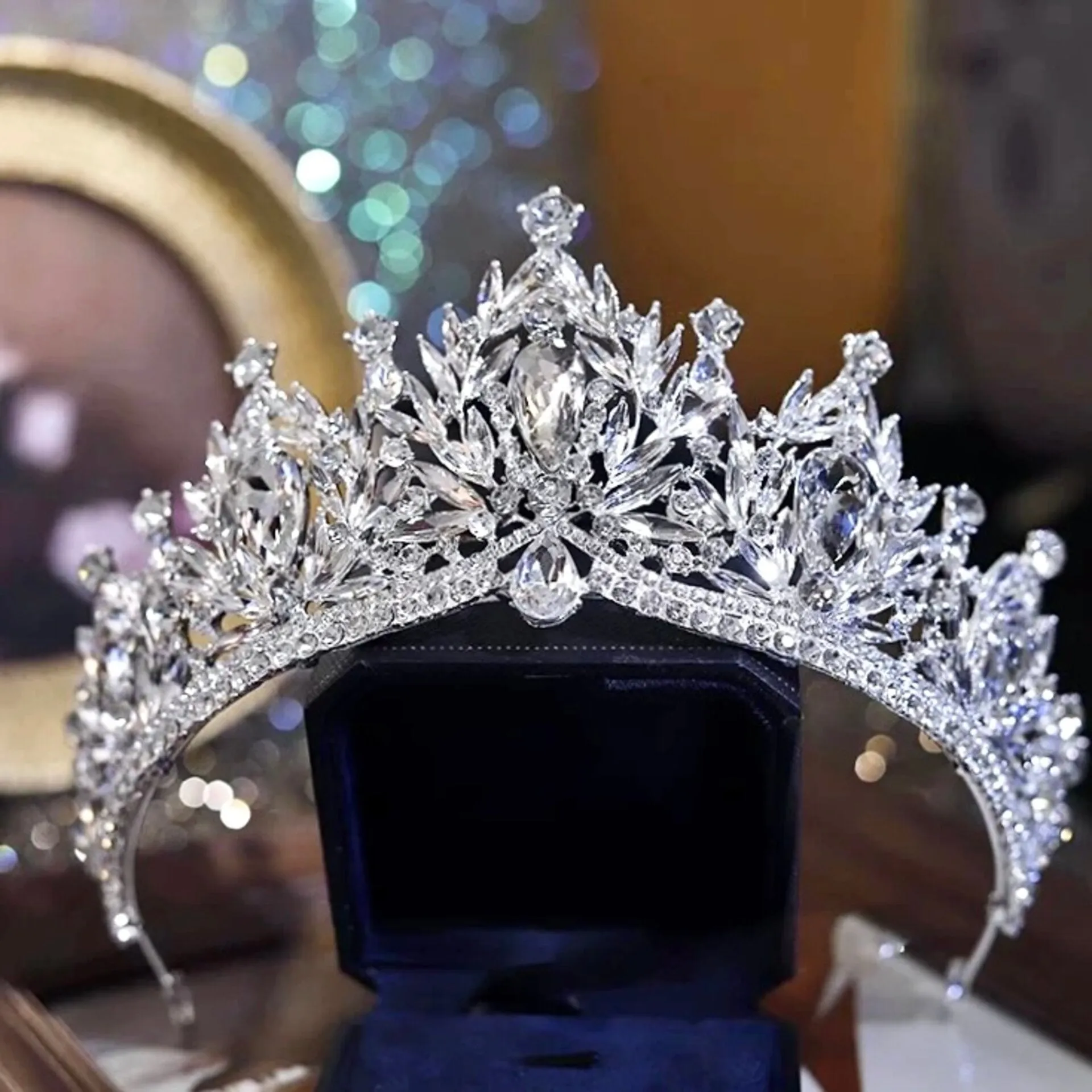 "Manohla" -  Crystal Wedding Tiara - More Colors