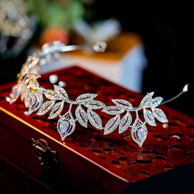 "Maxine" - Silver Cubic Zirconia Bridal Tiara