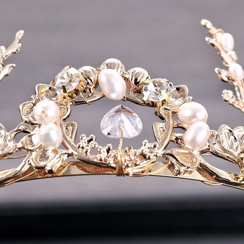 "Neda" - Bohemian Pearl Bridal Tiara