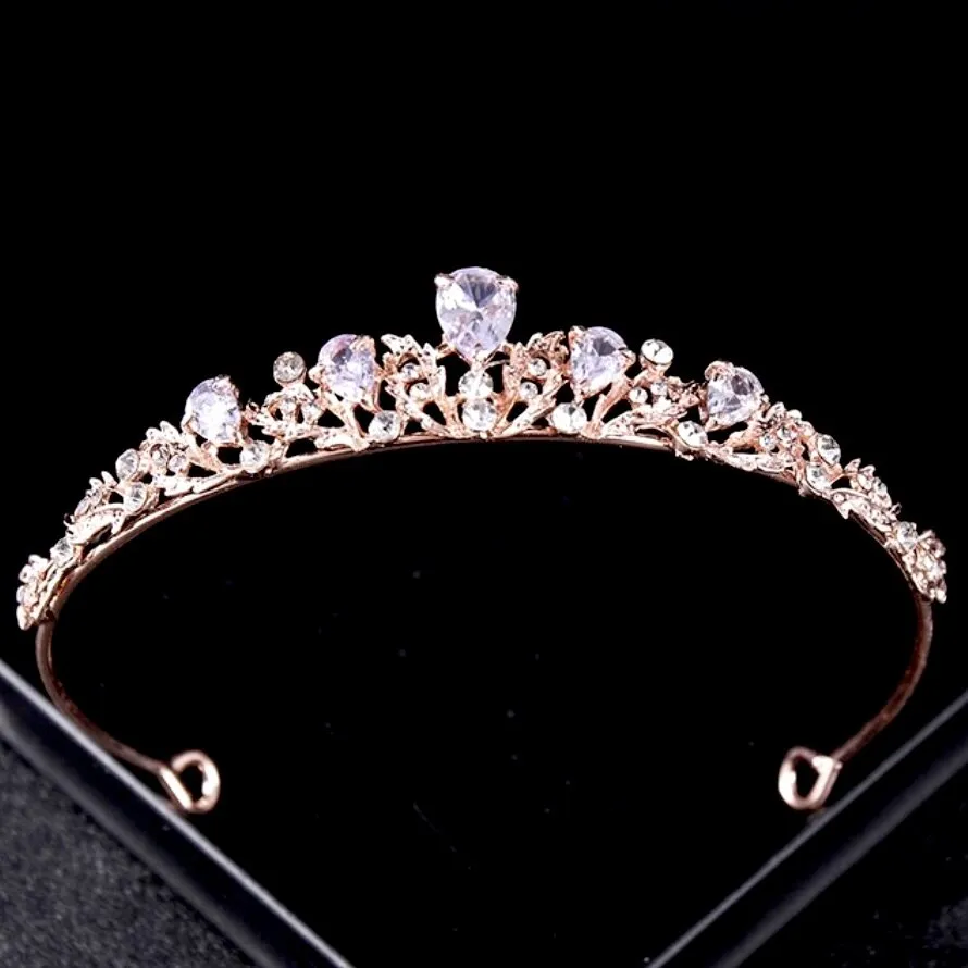 "Rochelle" - Wedding Cubic Zirconia Tiara - Available in Silver, Rose Gold and Yellow Gold
