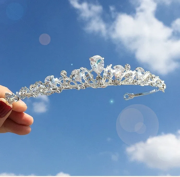 "Rochelle" - Wedding Cubic Zirconia Tiara - Available in Silver, Rose Gold and Yellow Gold