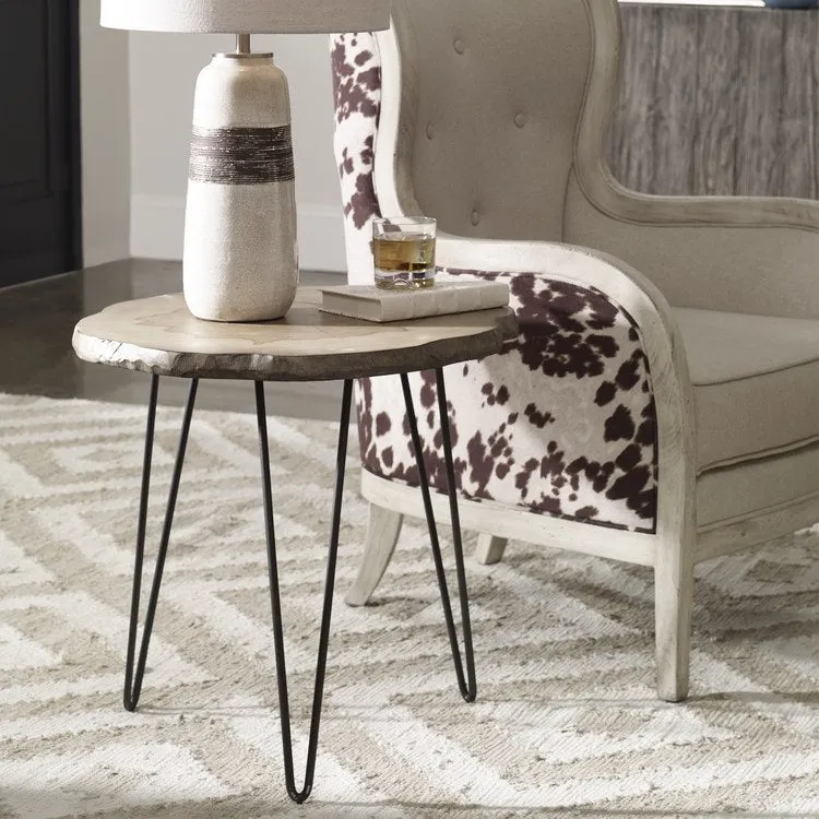 Runay Wood Slab Side Table by Matthew Williams