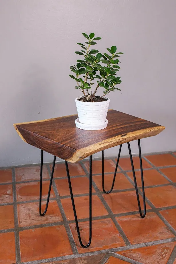Small coffee table, Live Edge Wooden Side Table / Corner Table / Plant or book Stand Raintree Wood