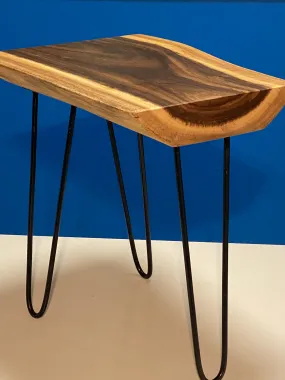 Small coffee table, Live Edge Wooden Side Table / Corner Table / Plant or book Stand Raintree Wood