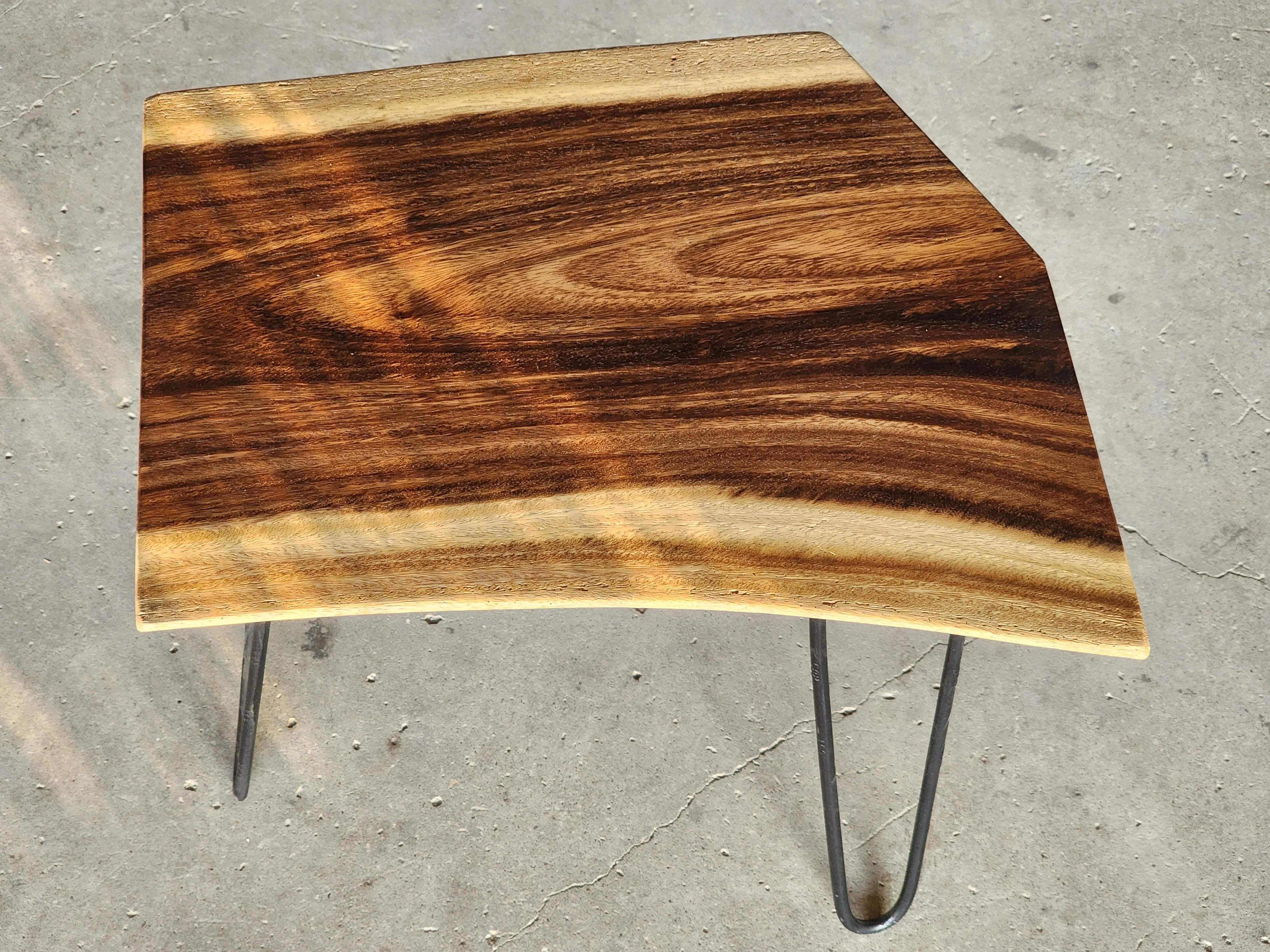 Small coffee table, Live Edge Wooden Side Table / Corner Table / Plant or book Stand Raintree Wood
