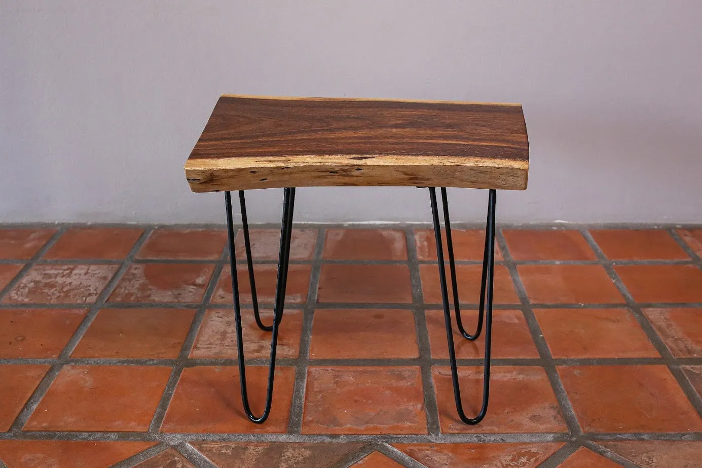 Small coffee table, Live Edge Wooden Side Table / Corner Table / Plant or book Stand Raintree Wood