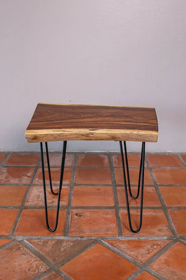 Small coffee table, Live Edge Wooden Side Table / Corner Table / Plant or book Stand Raintree Wood