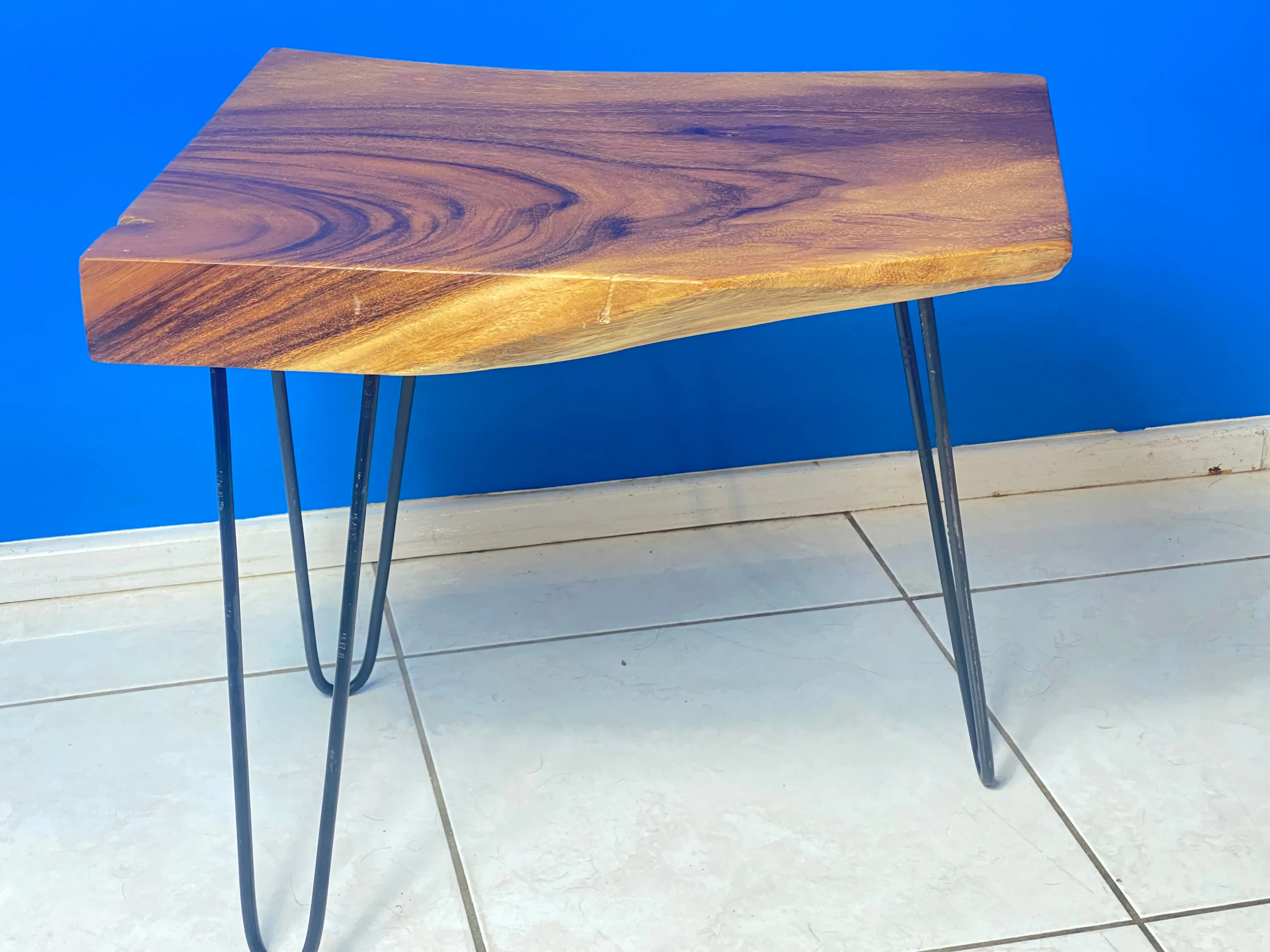 Small coffee table, Live Edge Wooden Side Table / Corner Table / Plant or book Stand Raintree Wood
