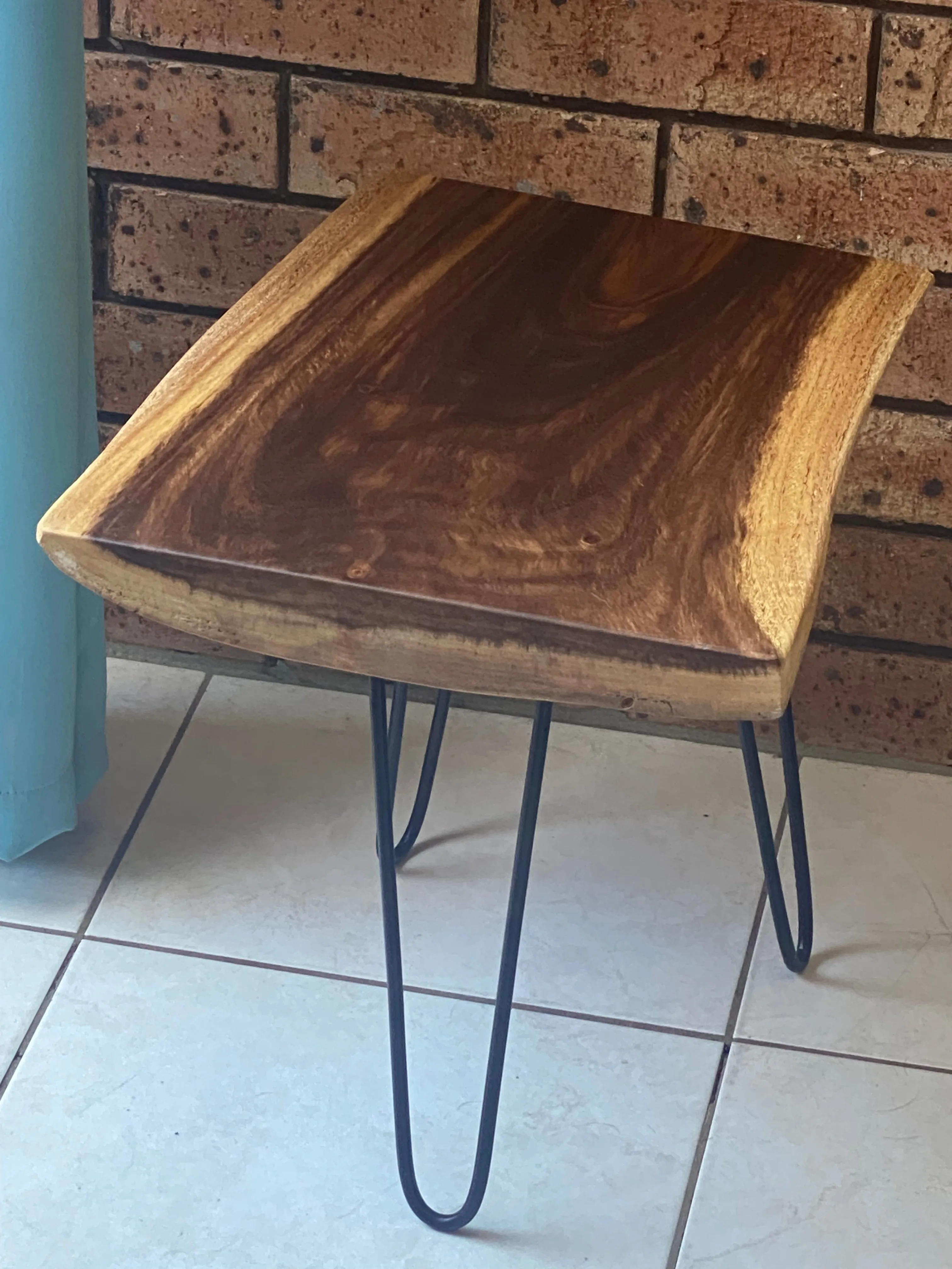 Small coffee table, Live Edge Wooden Side Table / Corner Table / Plant or book Stand Raintree Wood