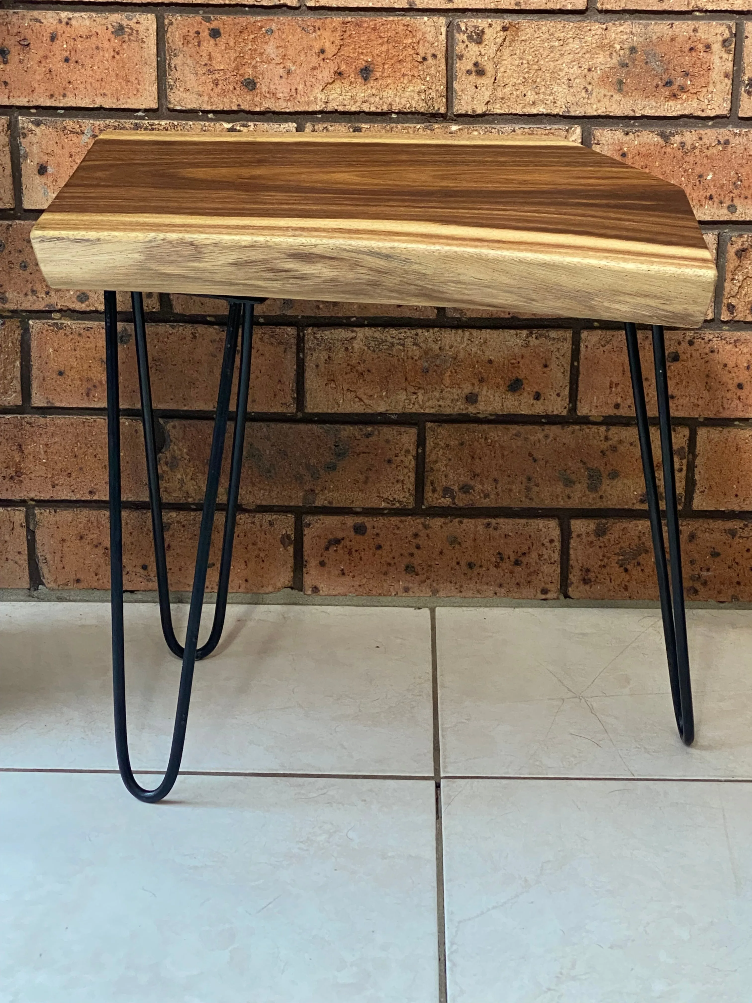 Small coffee table, Live Edge Wooden Side Table / Corner Table / Plant or book Stand Raintree Wood