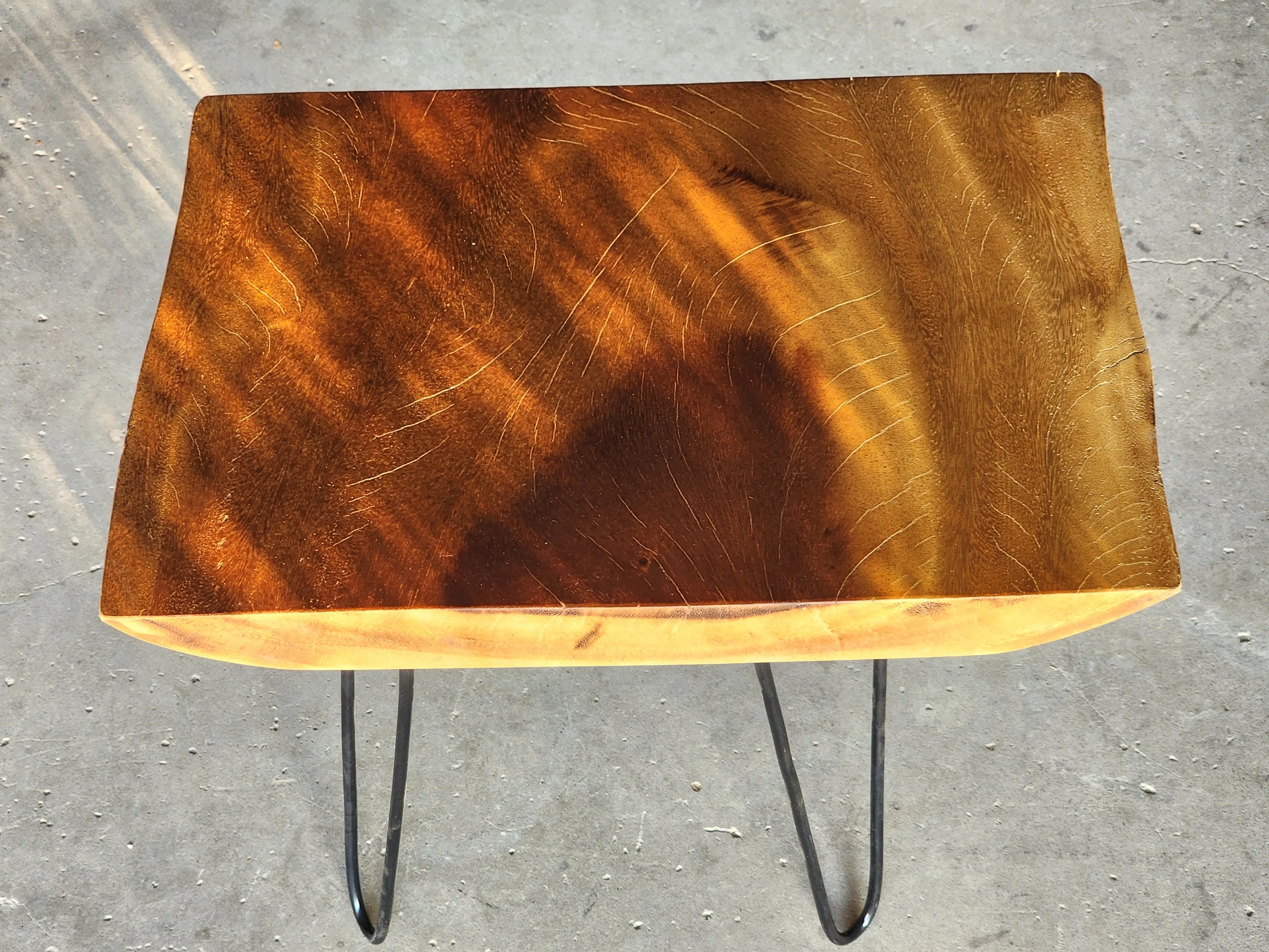 Small coffee table, Live Edge Wooden Side Table / Corner Table / Plant or book Stand Raintree Wood