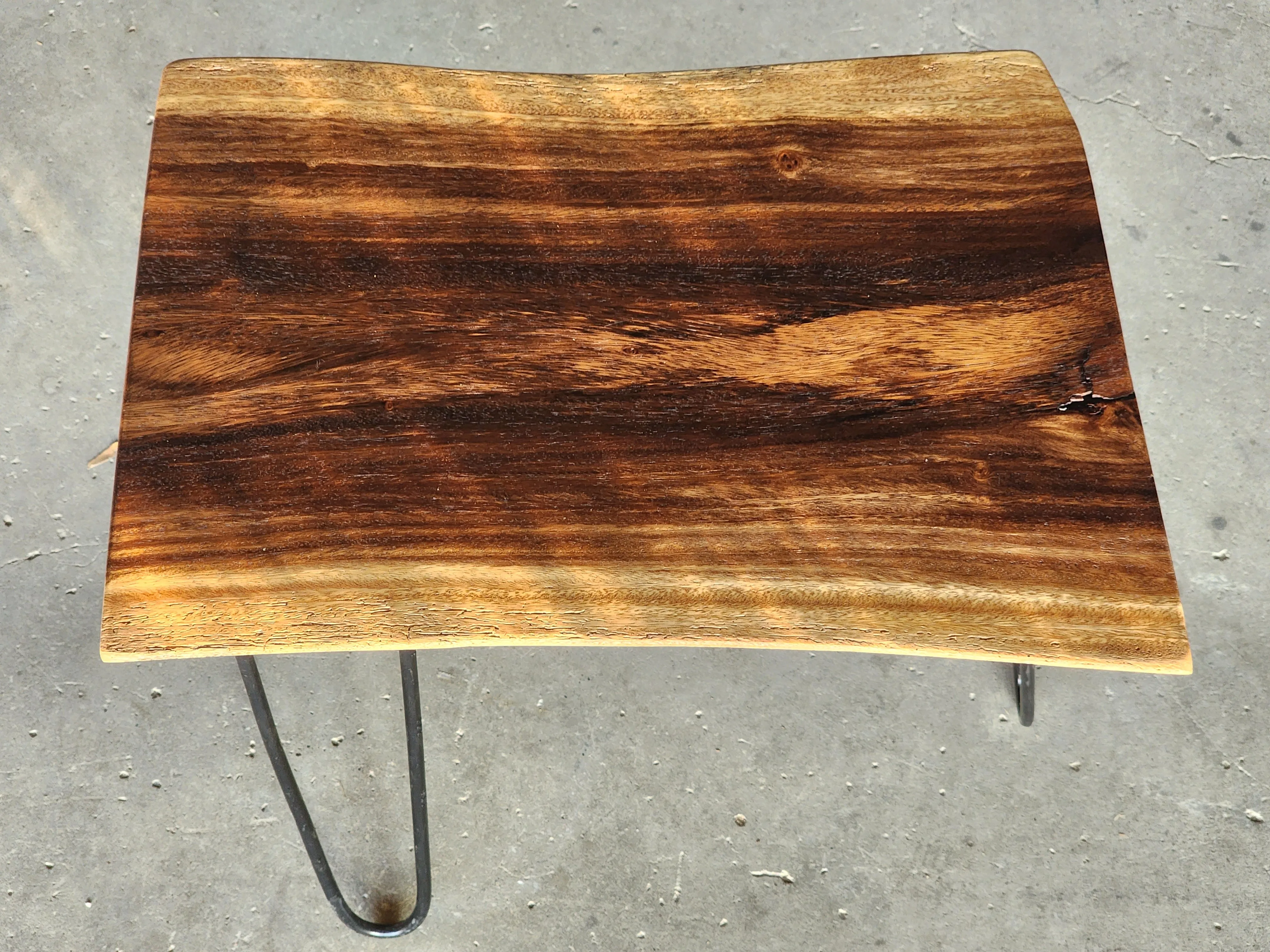 Small coffee table, Live Edge Wooden Side Table / Corner Table / Plant or book Stand Raintree Wood